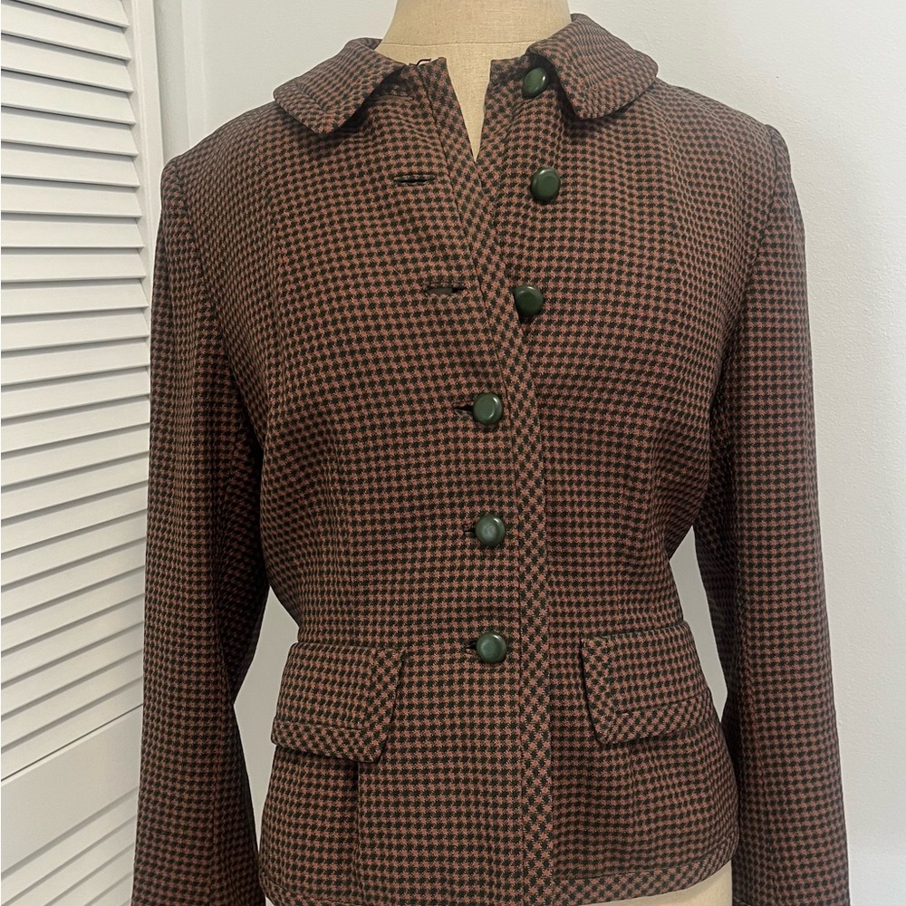 Vintage 1950’s  Wool Houndstooth Women's Blazer